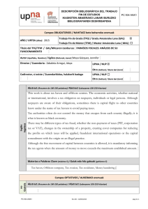 This work is about tax haven and offshore centres. The economic