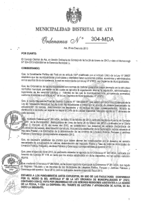 El Concejo Distrital de Ate, en Sesión Ordinaria de Concejo de