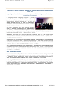 Página 1 de 1 Noticias - Servicio Andaluz de Salud 08/03/2016 http