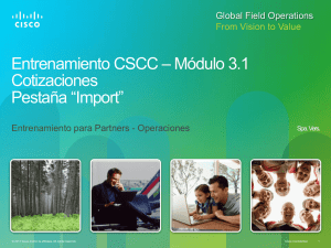 Entrenamiento CSCC – Módulo 3.1 Cotizaciones Pestaña “Import”