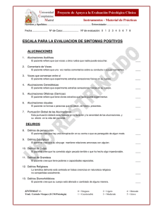 ESCALA PARA LA EVALUACION DE SINTOMAS POSITIVOS