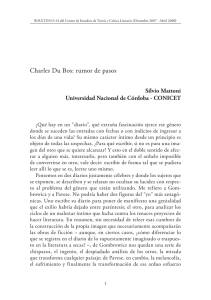 Charles Du Bos: rumor de pasos - Centro de Estudios de Literatura