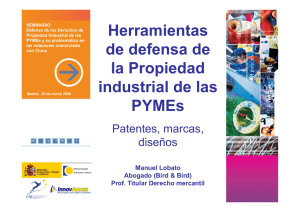 Herramientas de defensa de la Propiedad industrial de las PYMEs