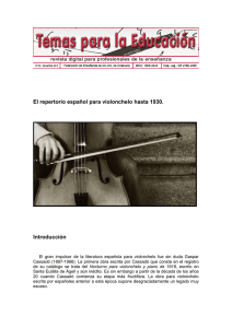 El repertorio español para violonchelo hasta 1930. Introducción