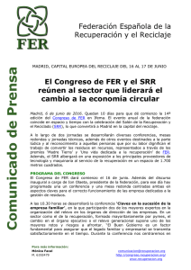 07/06/2016 El Congreso de FER y el SRR reúnen al sector que