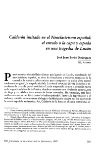 Calderón imitado en el Neoclasicismo español: el enredo o la capa