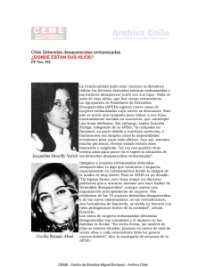 Chile Detenidas desaparecidas embarazadas ¿DONDE ESTAN