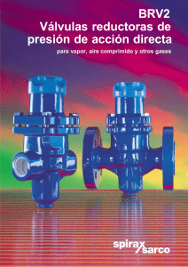 BRV2 Válvulas reductoras de presión de acción directa