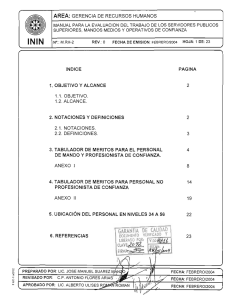 IN I N N°.: MRH-2 REV: 0 FECHA DE EMISION: FEBREROIZOO4