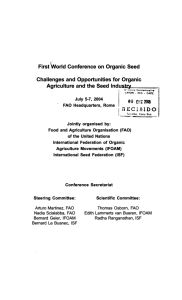 First World Conference on Organic Seed