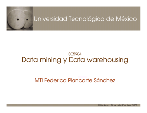 Data mining y Data warehousing warehousing