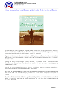 Listo nuevo album del Buena Vista Social Club, Lost and Found