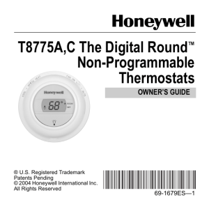 T8775A,C The Digital Round™ Non-Programmable