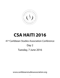 CSA HAITI 2016 - Caribbean Studies Association