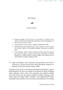 w Cristina Parodi ffl Jorge Luis Borges. Cartas del fervor