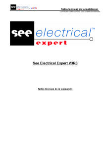 Notas técnicas de la instalación de SEE Electrical Expert