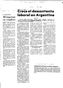 Crece el descontento laboral en Argentina