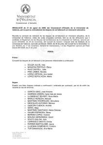 resolucio nomenament - Universitat de València
