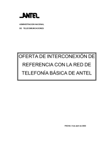 Oferta de interconexión de referencia con la red de telefonía