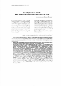 La ambigüedad del símbolo. Sobre la forma de arte simbólica en la