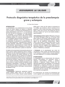 Protocolo diagnóstico terapéutico de la preeclampsia grave y
