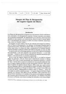 Sinopsis del Plan de Recuperación del Lagarto Gigante del Hierro