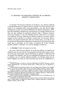 "Paradoja V" de Francisco Sánchez de las Brozas