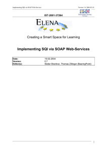 Implementing SQI via SOAP Web-Services
