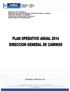 Plan Operativo Anual 2014 - Direccion General de Caminos