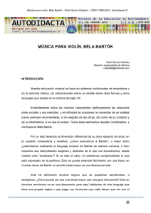 Música para violín. Béla Bartók