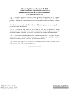 Decreto Legislativo - Estableciendo en el departamento Meridional