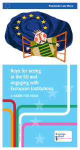 Keys for acting in the EU and engaging with European Institutions