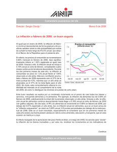 La inflación a febrero de 2006: un buen augurio