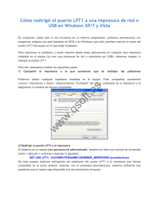 Cómo redirigir el puerto LPT1 a una impresora de red o