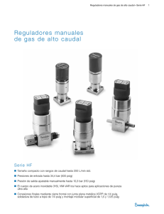 Reguladores manuales de gas de alto caudal: Serie HF (MS-02