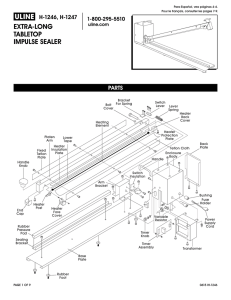 extra-long tabletop impulse sealer