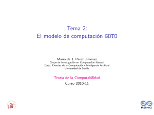 Tema 2: El modelo de computación GOTO