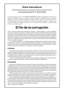 El fin de la corrupción - Revista Share Internacional