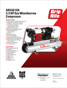 GR55G10X 5.5 HP Gas Wheelbarrow Compressor