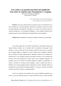 Juan José Colomina Albiñana. Universitat de València Una crítica a