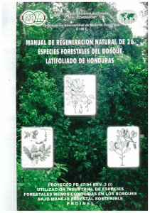 Manual de Regeneracion Natural de 26 Especies Forestales