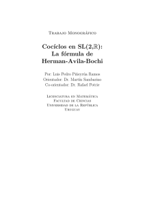 Coc´ıclos en SL(2,R): La fórmula de Herman-Avila-Bochi