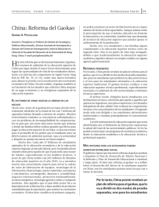 China: Reforma del Gaokao