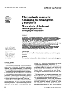 Fibromatosis mamaria: hallazgos en mamografía y ecografía