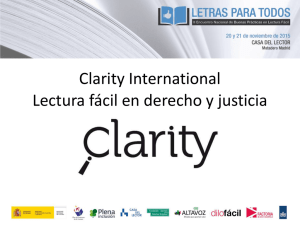 Clarity International Lectura fácil en derecho y justicia
