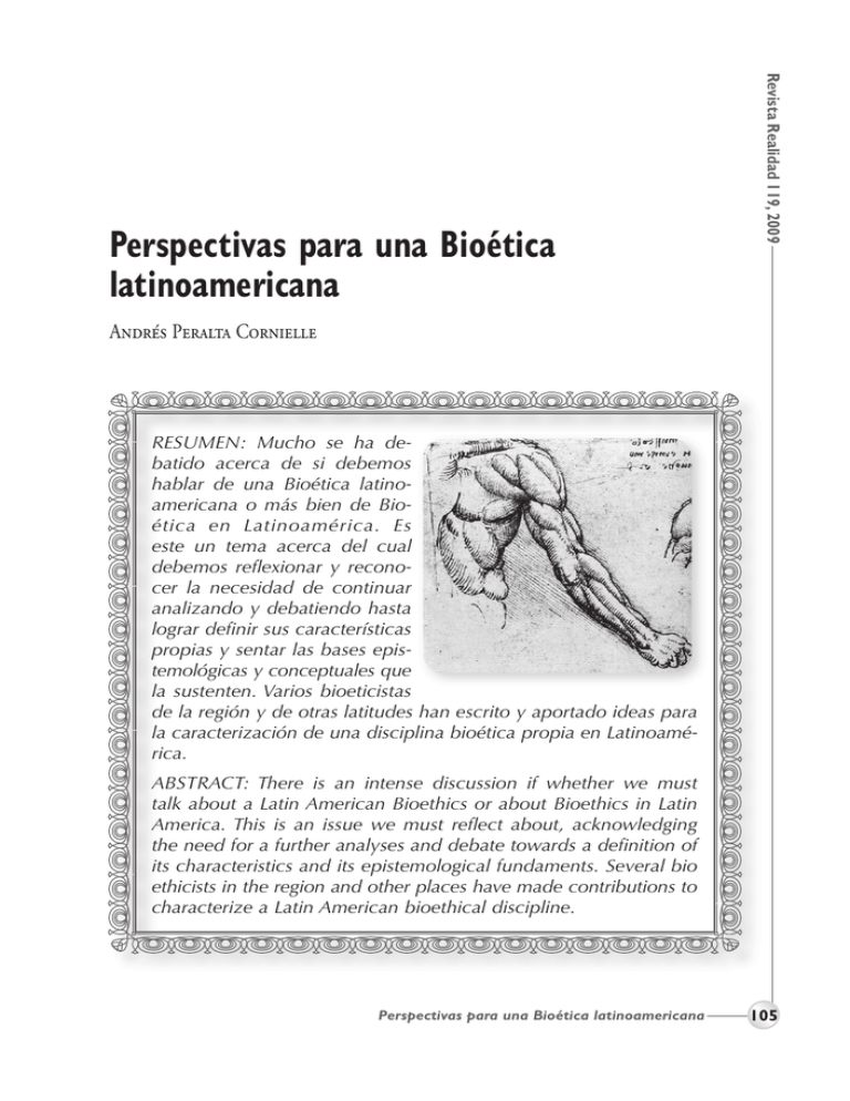 Perspectivas Para Una Bioética Latinoamericana