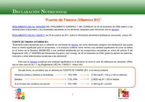 Fuente de Tiamina (Vitamina B1)
