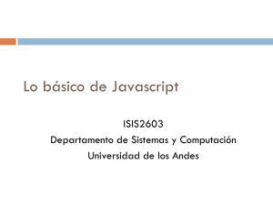 Lo básico de Javascript - Universidad de los Andes