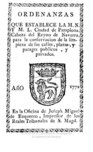 Ordenanzas que establece la M.N. y M.L. ciudad de Pamplona