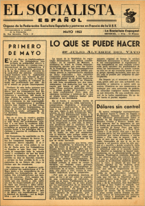 El Socialista Español : órgano central del P.S.O.E. Mayo de 1953